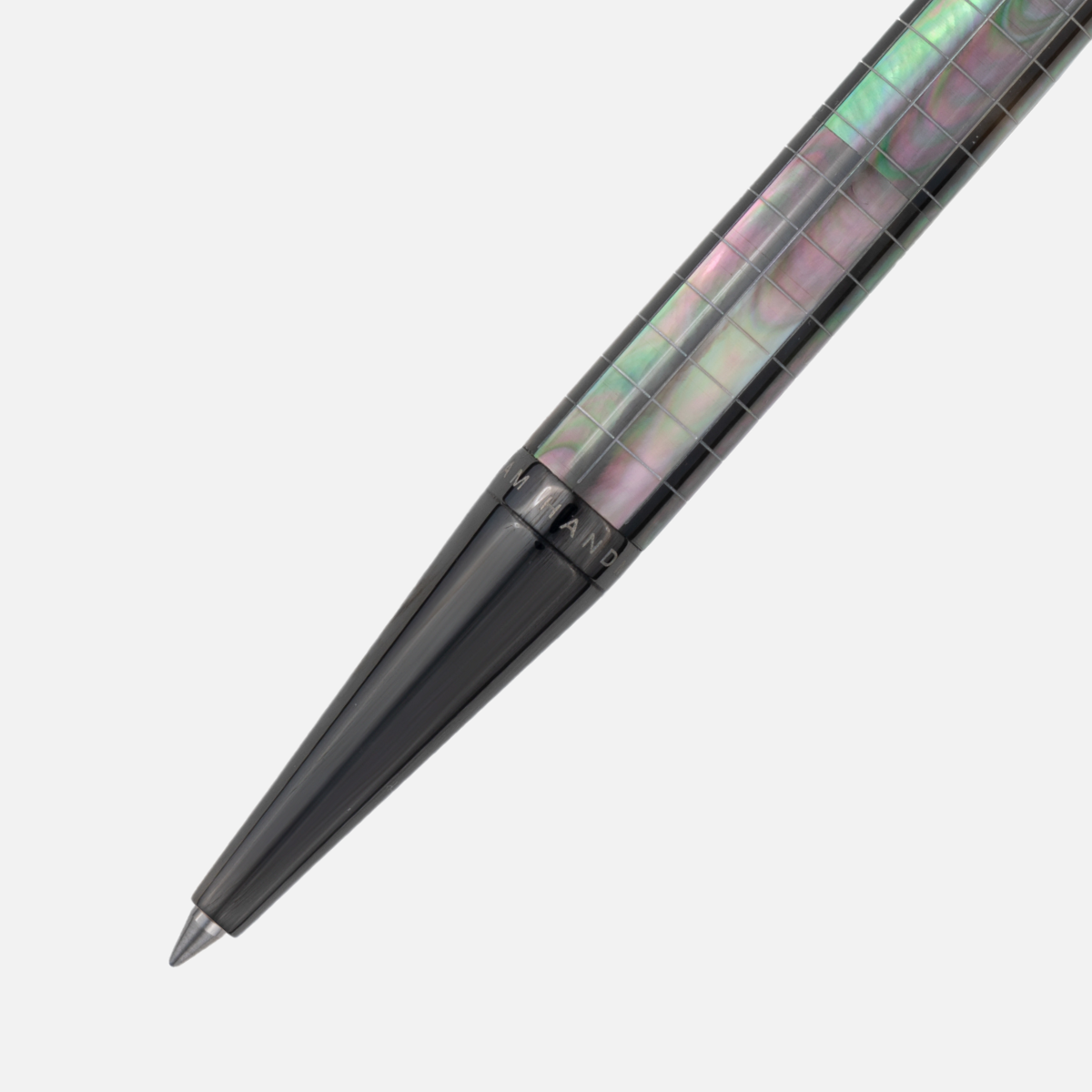 Visionary - Engrave Checked - Tahiti Black Pearl - Ruthenium Plated