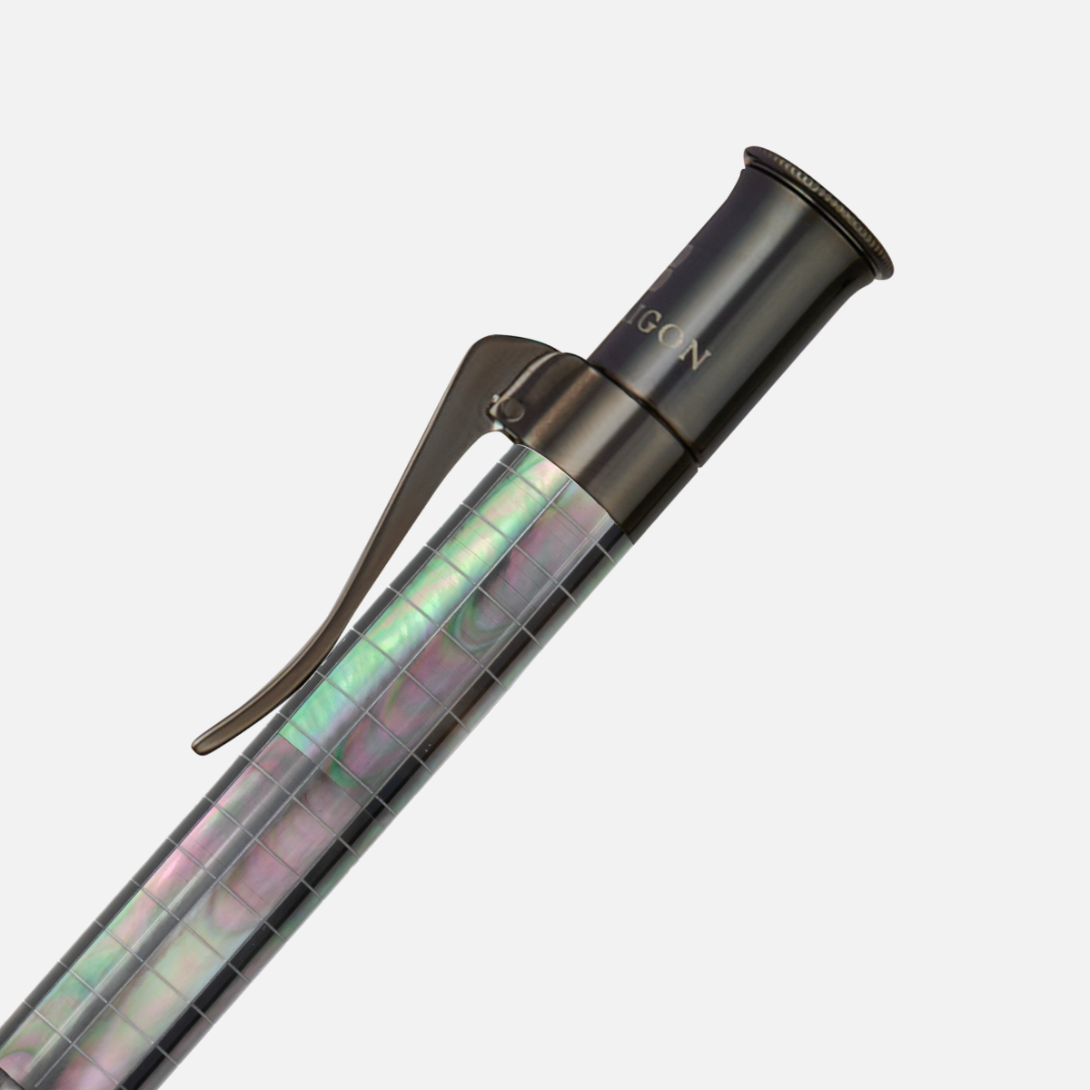 Visionary - Engrave Checked - Tahiti Black Pearl - Ruthenium Plated
