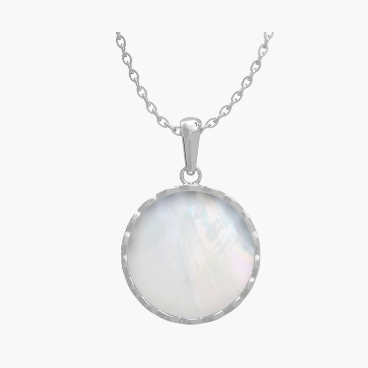 RISEA - Pendant - White Pearl - Sterling Silver White Gold Plated