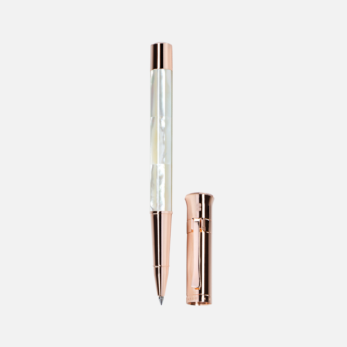 Gemperor - Rollerball Pen - Northern Australia White Pearl - Rose Gold Plated