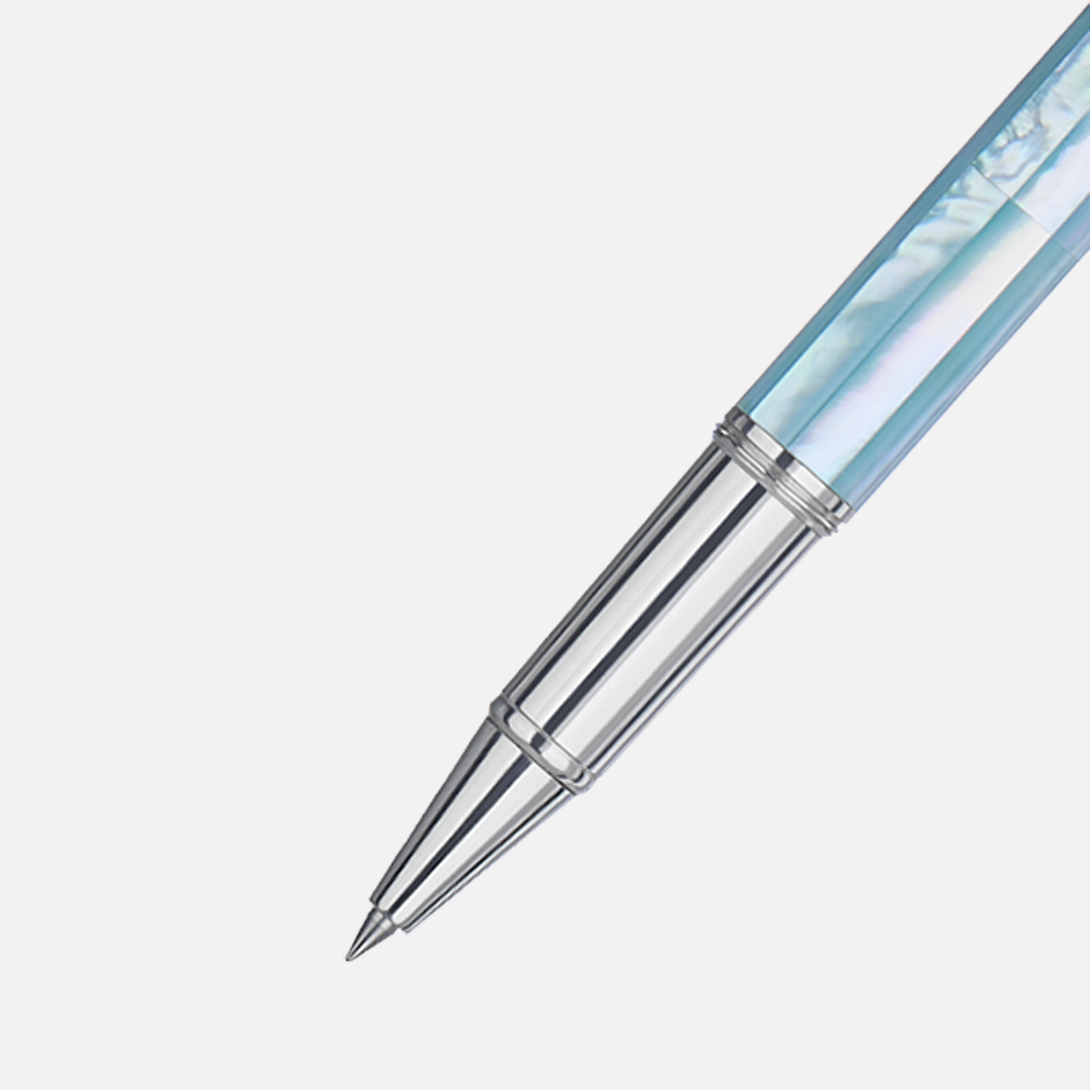 Gemprise Northern Australia Blue Pearl Rollerball Pen White Gold Plated Gold Clip-26