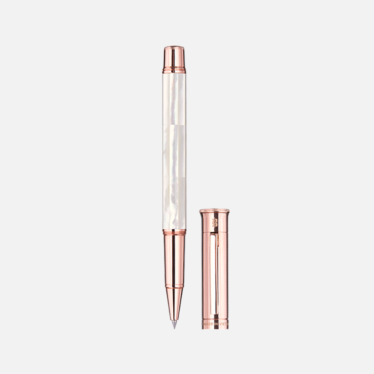 Gemprise Northern Australia White Pearl Rollerball Pen Rose Gold Plated-28