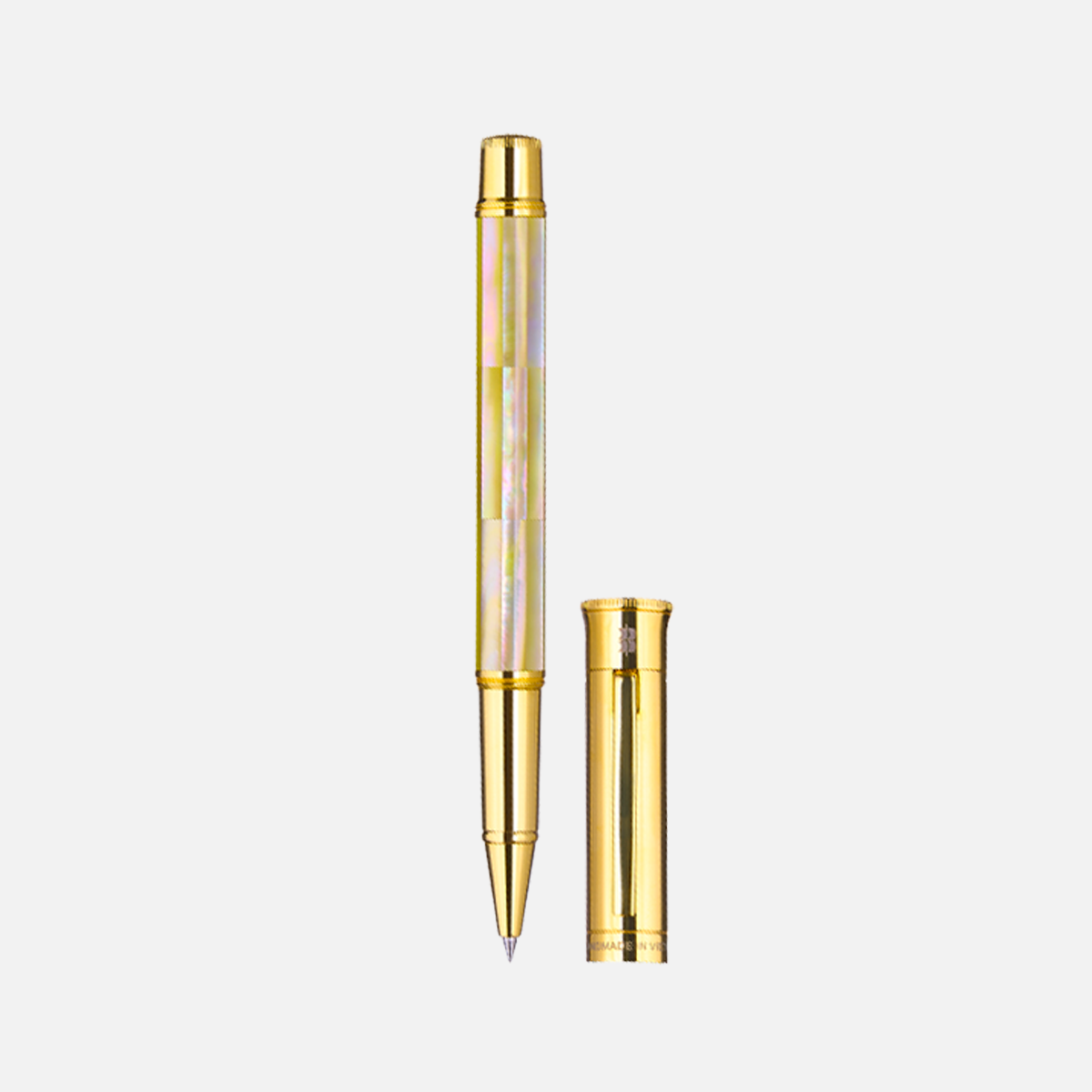 Gemprise Northern Australia Yellow Pearl Rollerball Pen Gold Plated-38