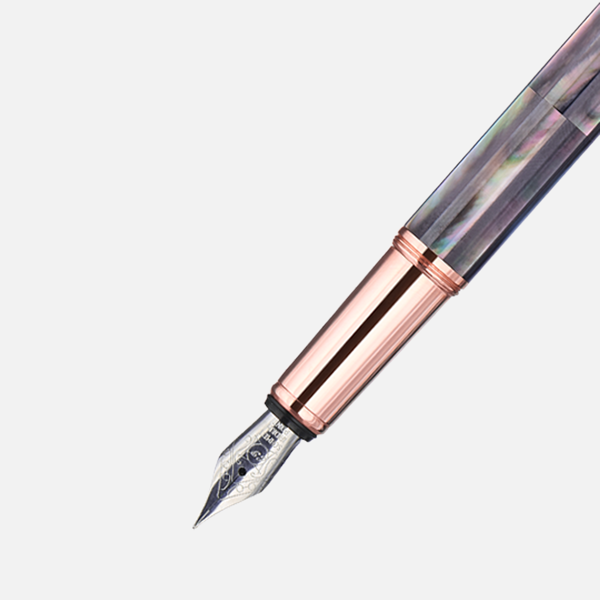 Gemprise Tahiti Black Pearl Fountain Pen Rose Gold Plated-46
