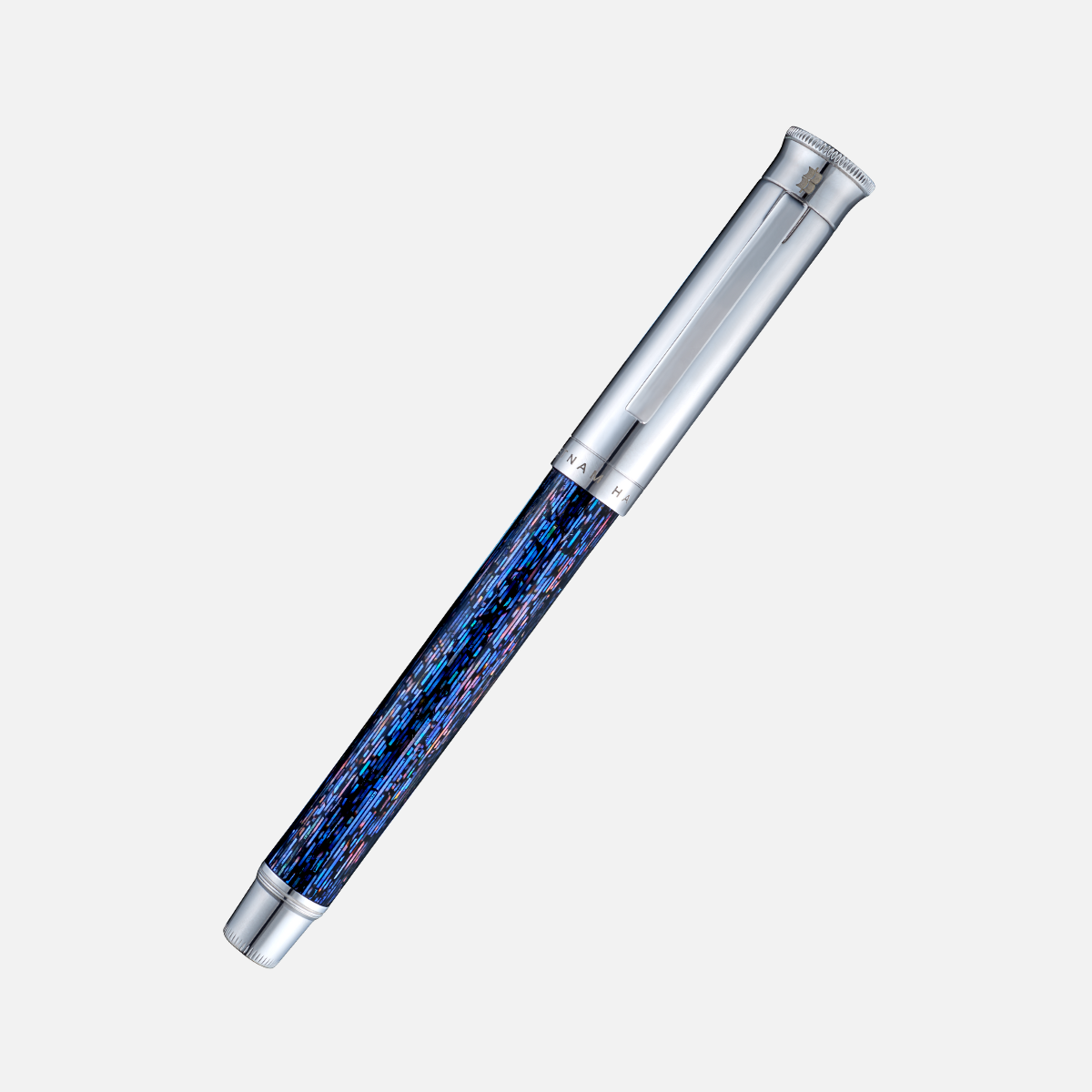 Gemprise - Lacquer Pen - Deep Ocean Blue - Fountain - White Gold Plated