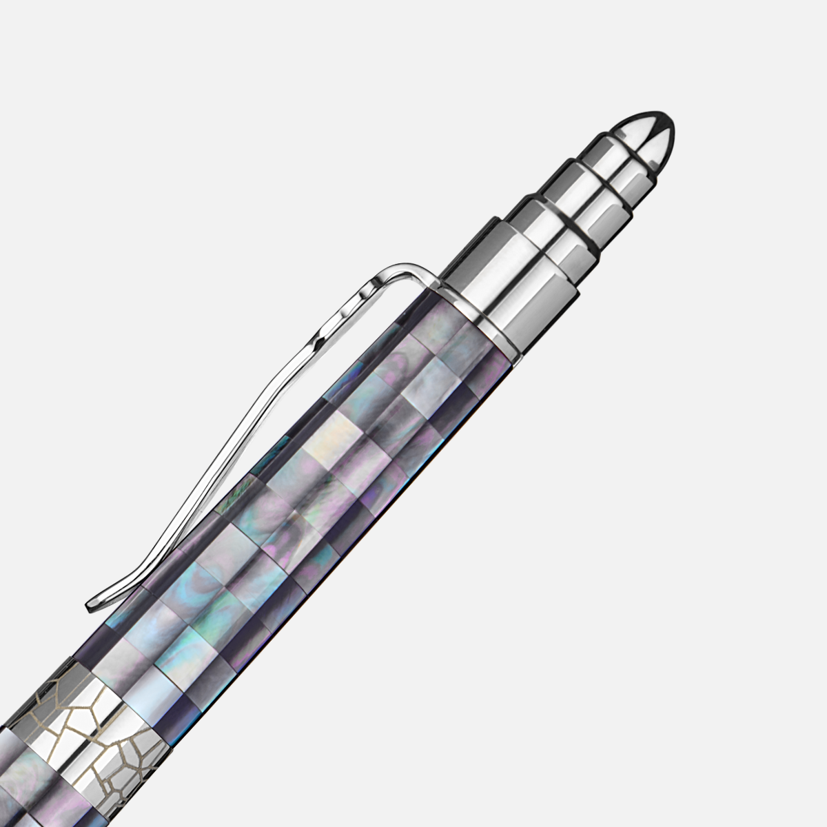 Ta Thanh Thien - Son - Checked - Tahiti Black Pearl - White Gold Plated