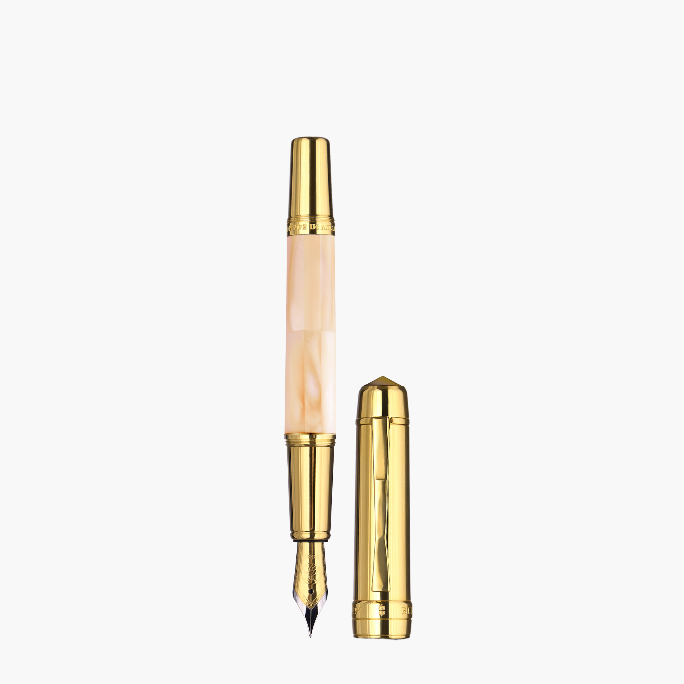 BLU-1997 - Fountain Pen - Mississippi Orange Pearl - Gold Plated