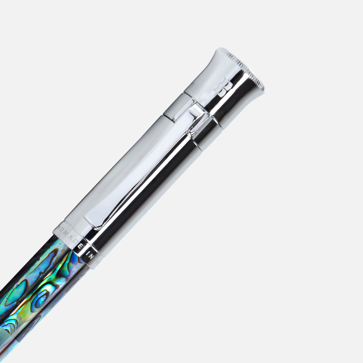 Gemperor - Rollerball Pen - New Zealand Abalone - White Gold Plated