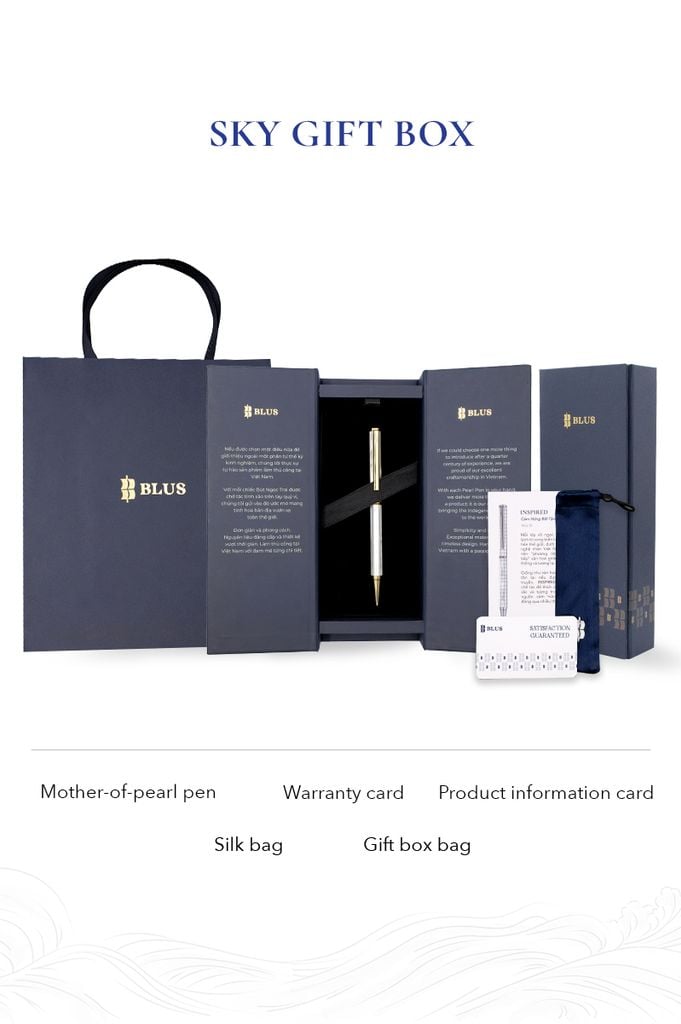 BLU-1997 - Fountain Pen - New Zealand Abalone - White Gold Plated