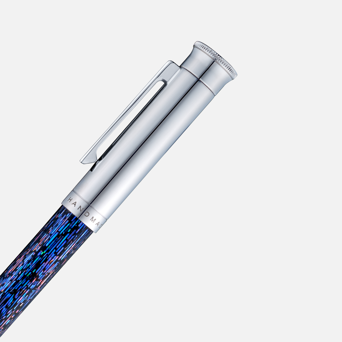 Gemprise - Lacquer Pen - Deep Ocean Blue - Fountain - White Gold Plated