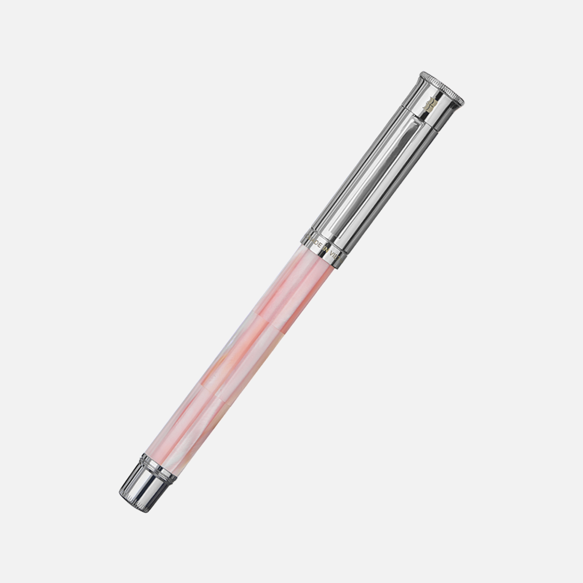  Gemprise Mississippi Pink Pearl Fountain Pen White Gold Plated-14