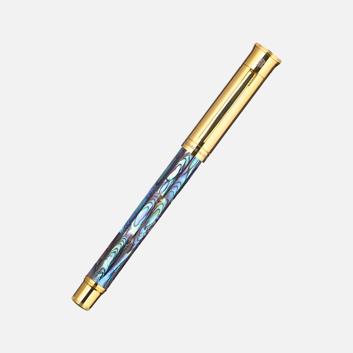  Gemprise New Zealand Abalone Rollerball Pen Gold Plated White Clip-19