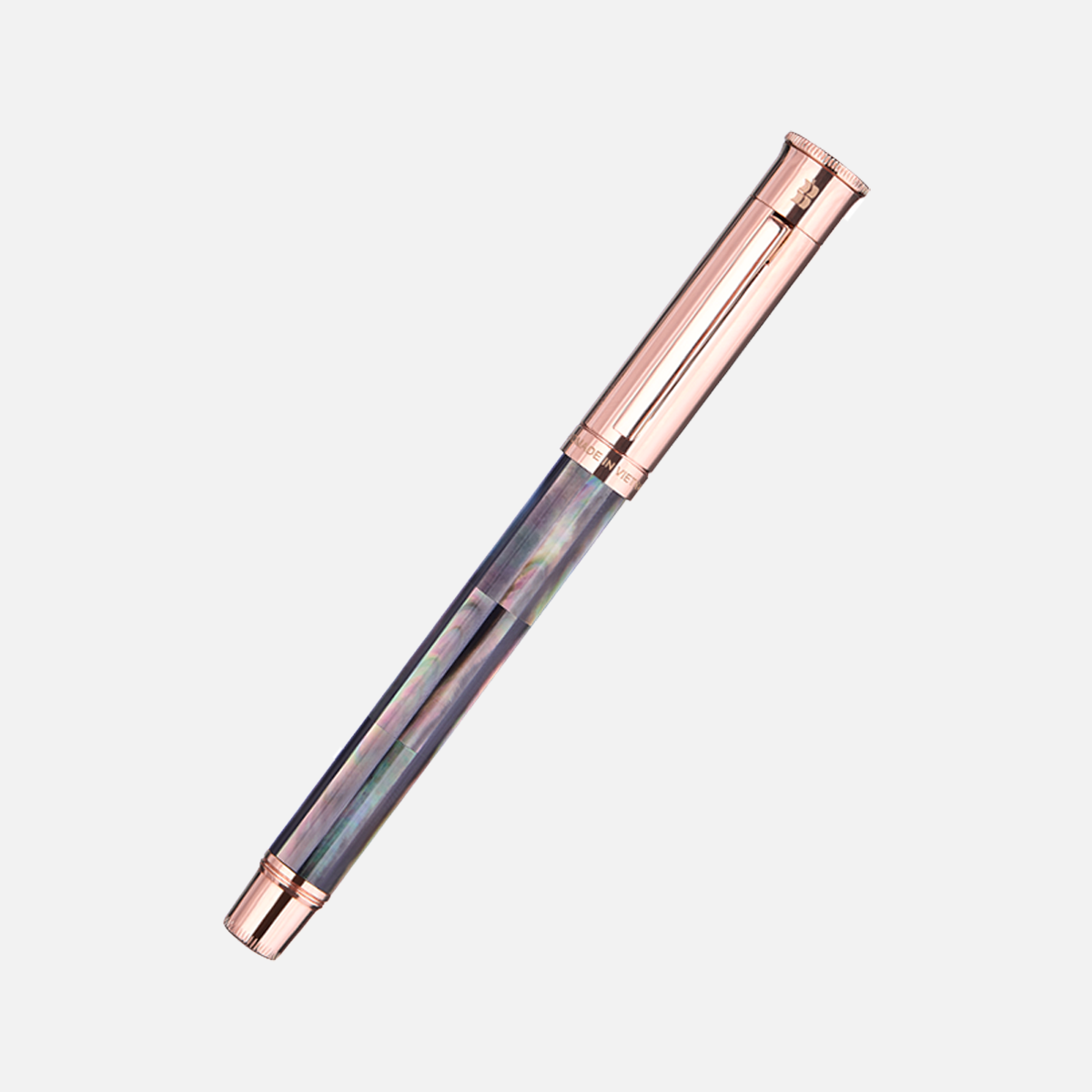  Gemprise Tahiti Black Pearl Fountain Pen Rose Gold Plated-44