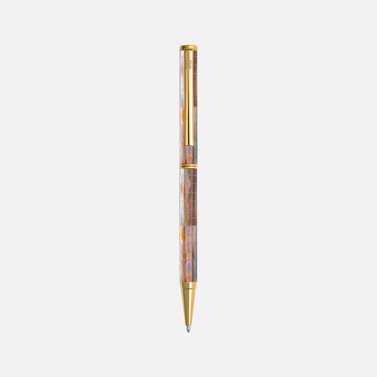 Inspired Mississippi Brown Pearl Gingham Titanium Gold Plated-61