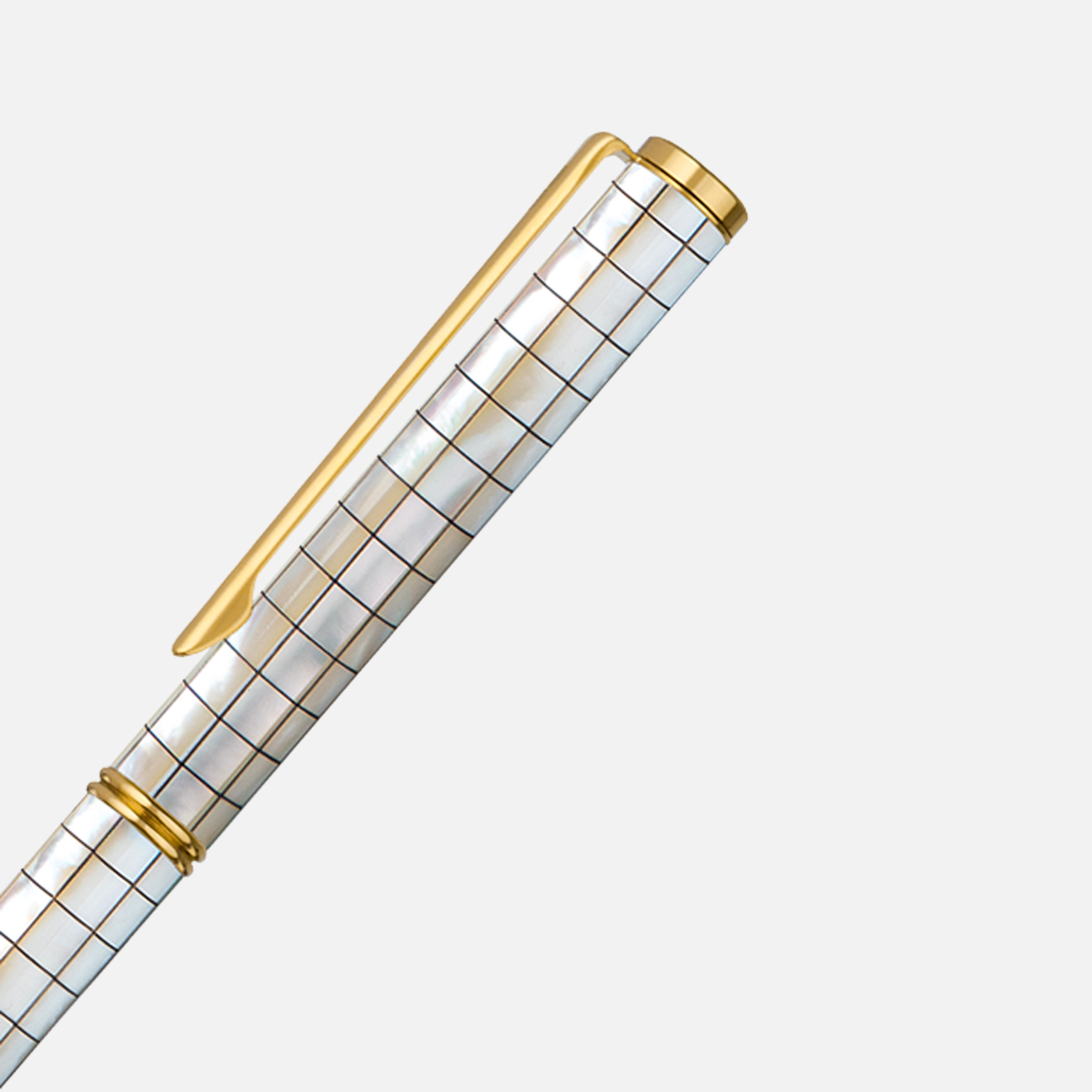  Inspired Northern Australia White Pearl Black Gingham Titanium Gold Plated-102